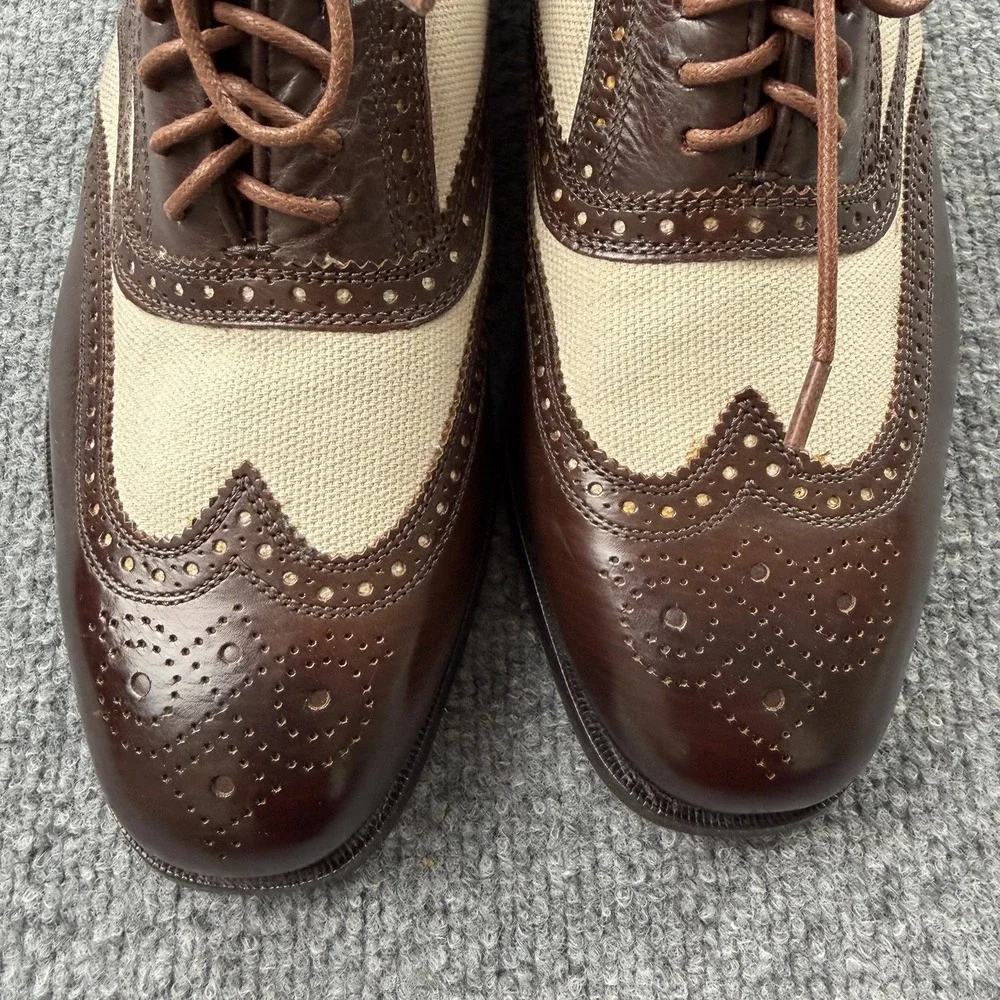 Florsheim Limited Spectator‎ Wingtip Oxford Shoes Mens 7D Brown Cream